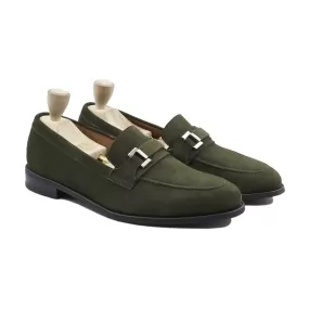 Larimar - Men's Green Kid Suede Loafer