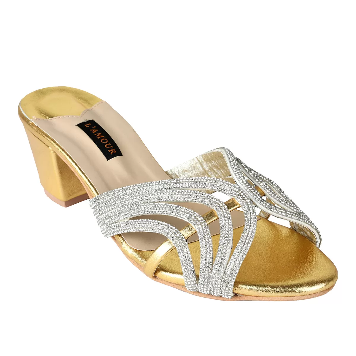 Leena Block Heels - Gold