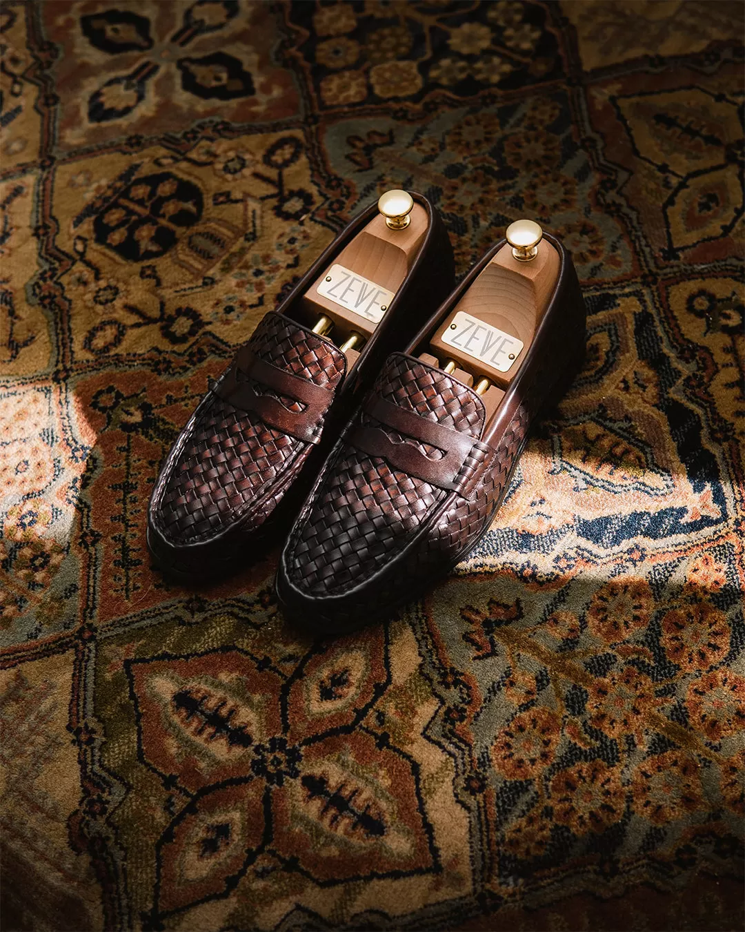 Marco Penny Loafer - Coffee Woven Leather