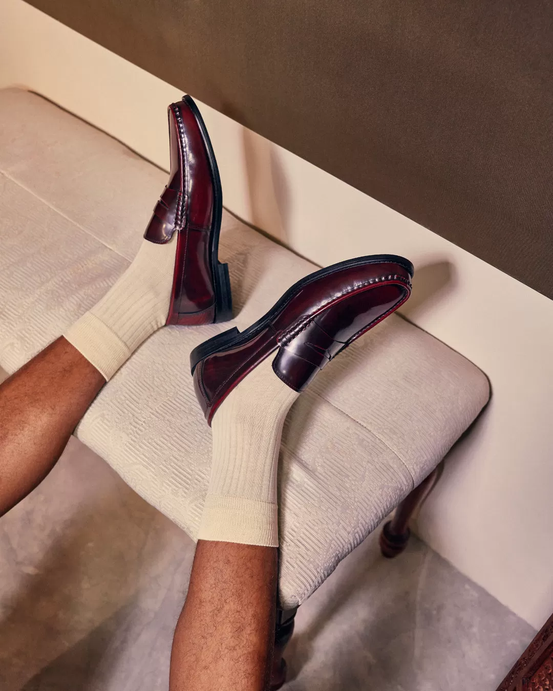 Marco Penny Loafer - Red Burgundy Polished Leather