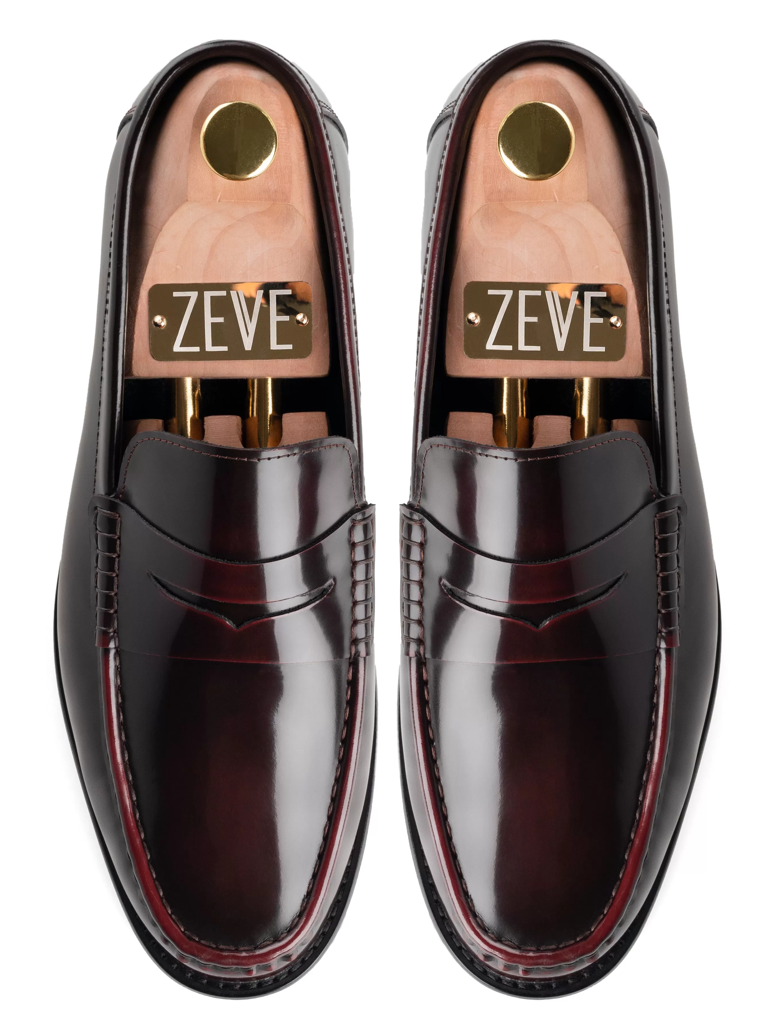 Marco Penny Loafer - Red Burgundy Polished Leather