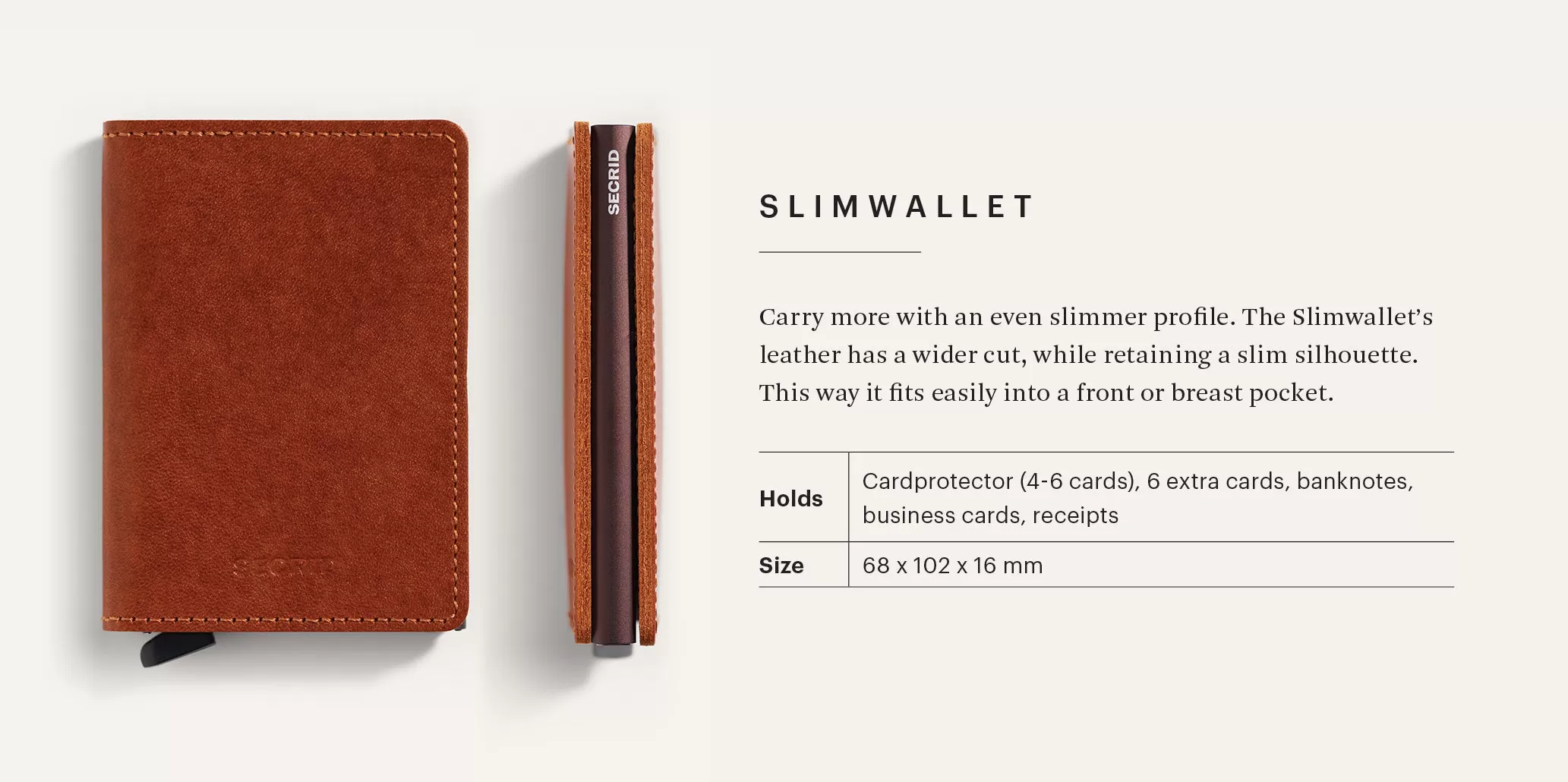 Matte Leather Stitched Slimwallet