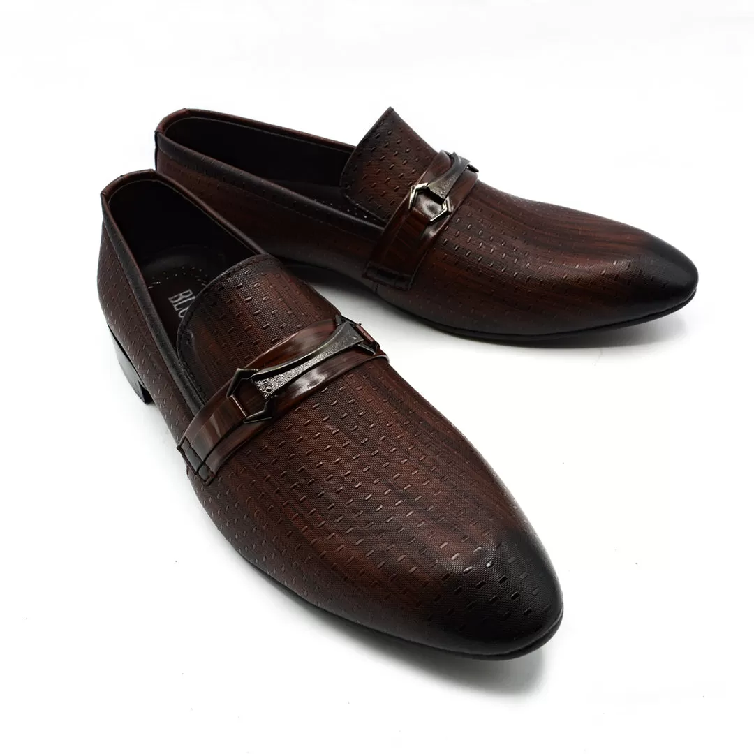 Men Brown Imported PU Leather Shoes