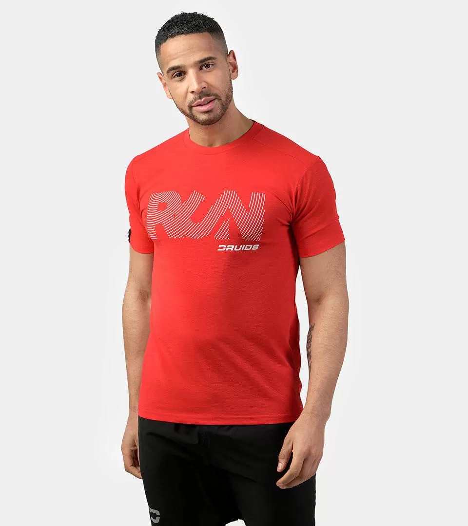 MEN'S RUN SPORTS T-SHIRT - RED