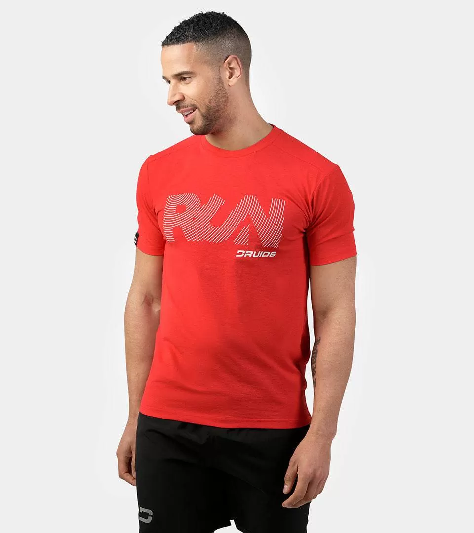 MEN'S RUN SPORTS T-SHIRT - RED