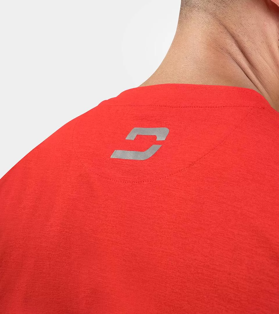 MEN'S RUN SPORTS T-SHIRT - RED