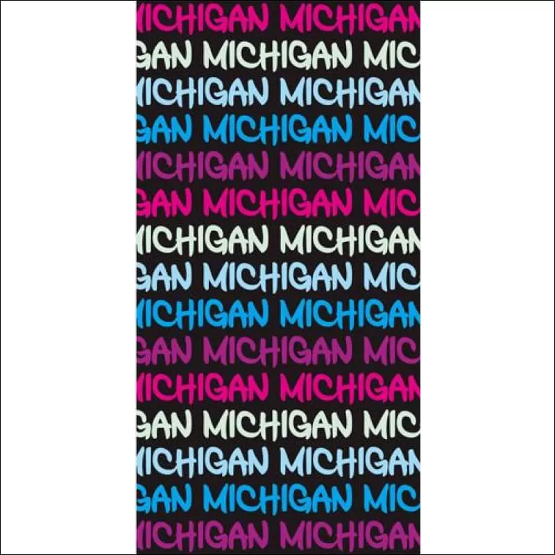 Michigan Text Beach Towel