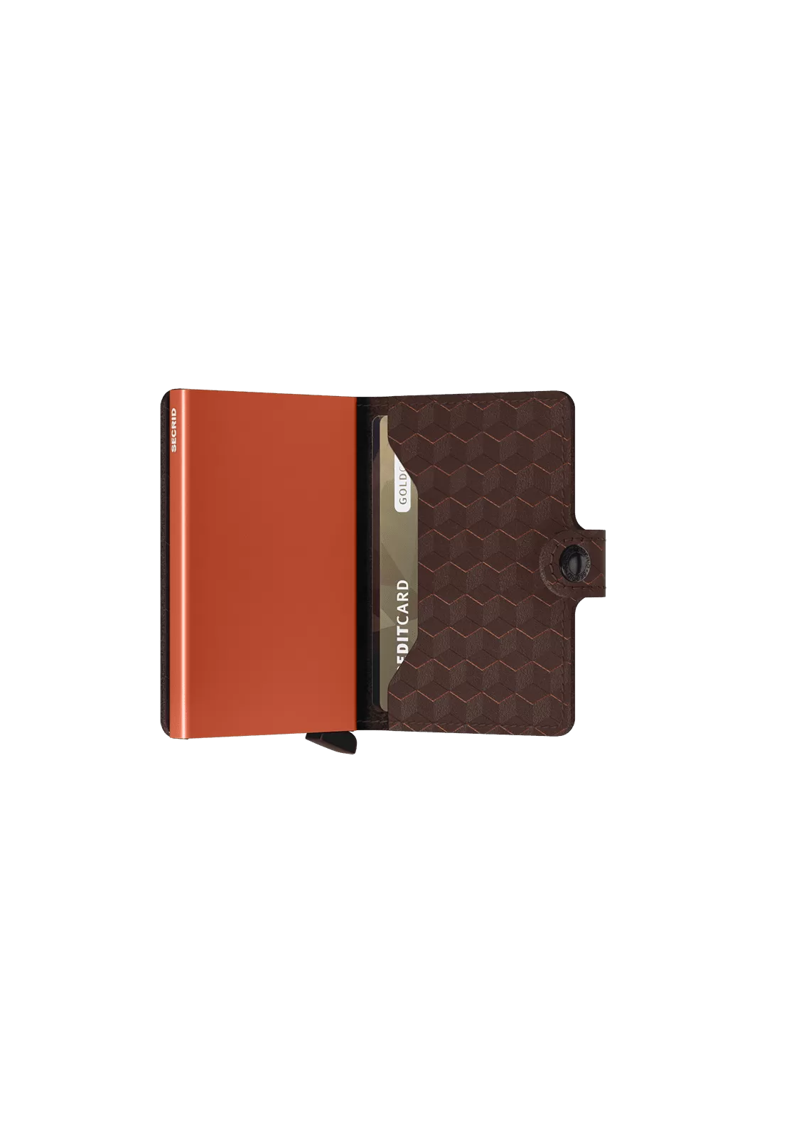 Mini Optical Wallet - Brown & Orange