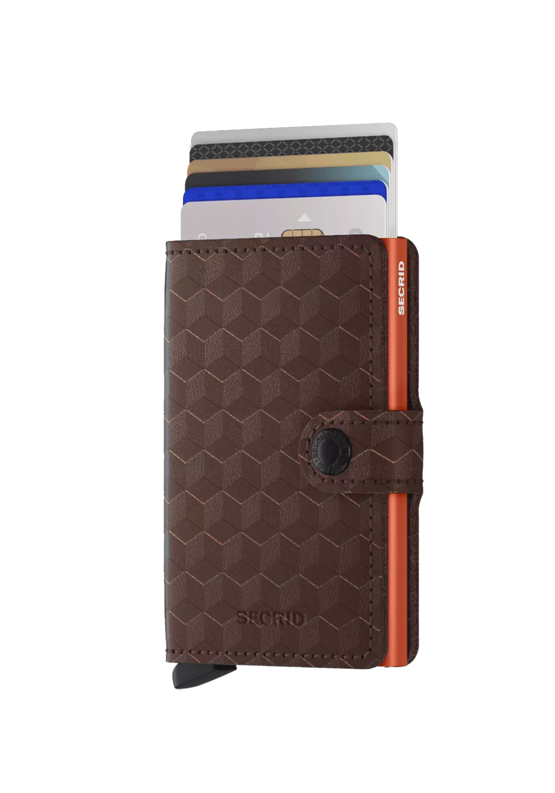 Mini Optical Wallet - Brown & Orange