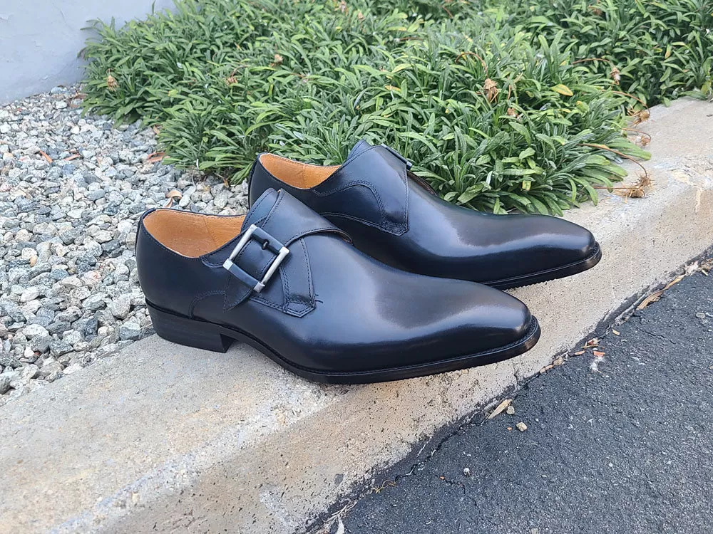 Monk Strap Buckle Leather Loafer