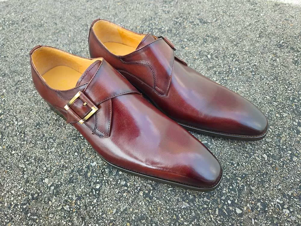 Monk Strap Buckle Leather Loafer