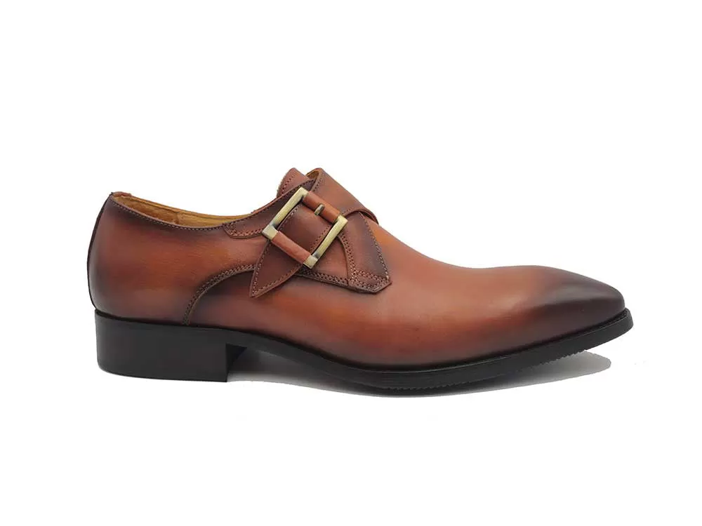 Monk Strap Buckle Leather Loafer