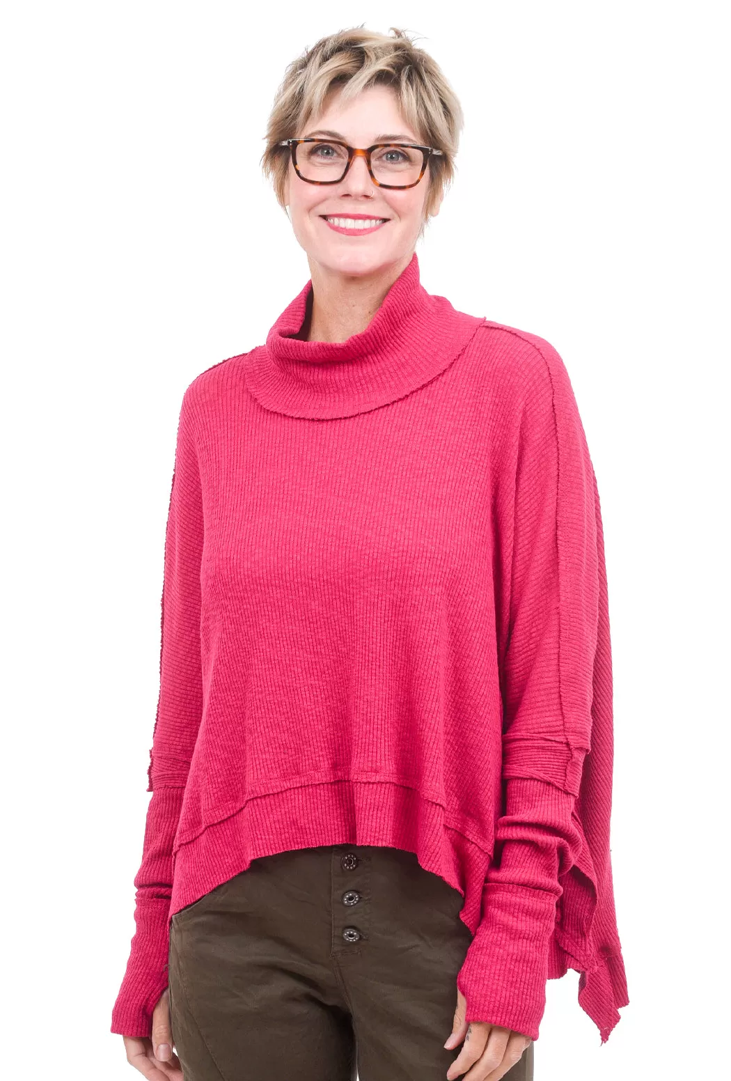 Moon Daisy Thumbhole Sweater, Rose