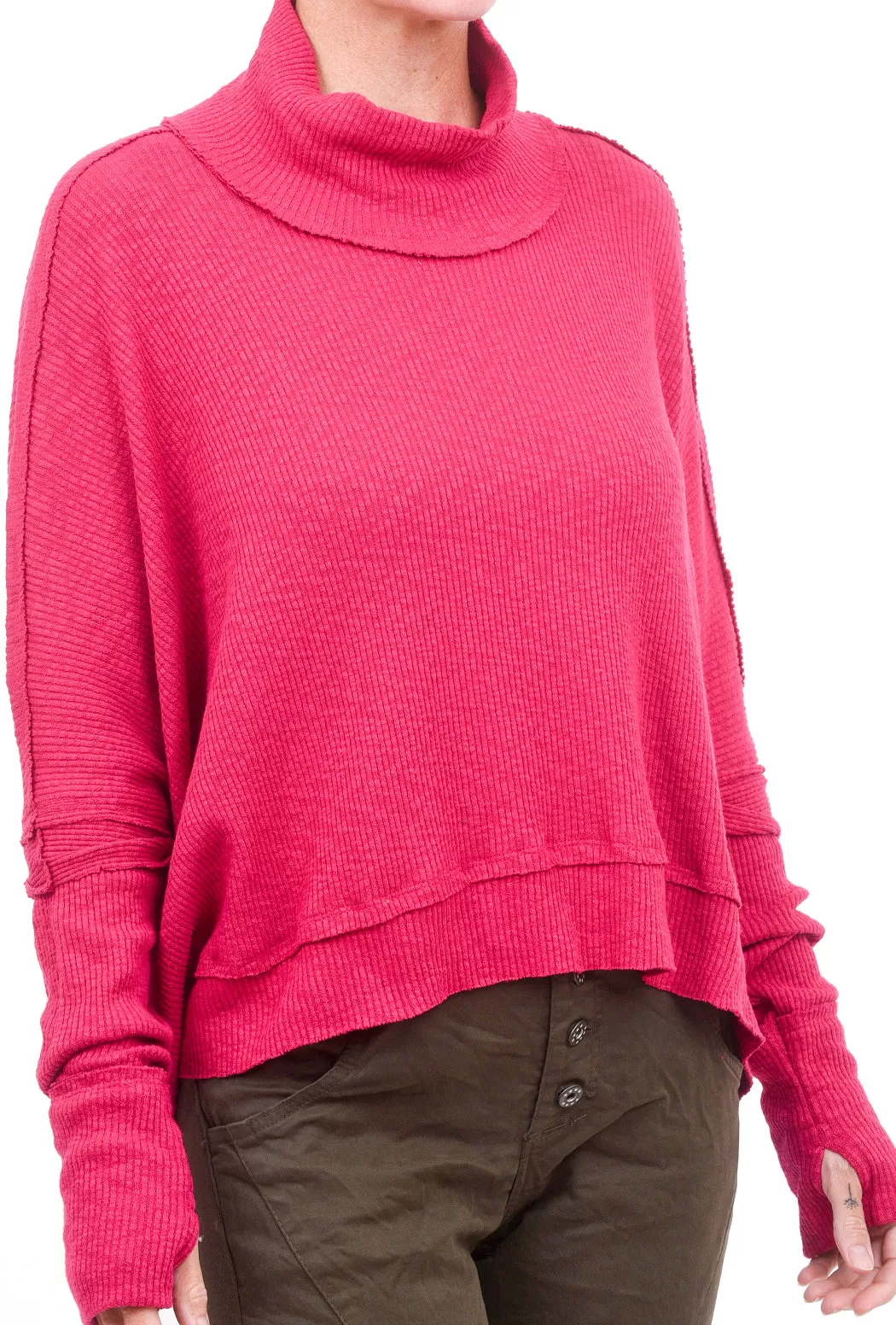 Moon Daisy Thumbhole Sweater, Rose