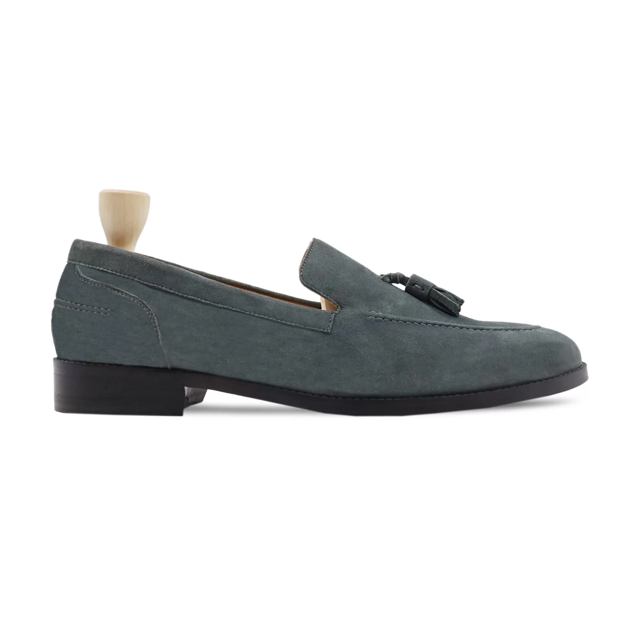 Norfolk - Men's Gray Kid Suede Loafer