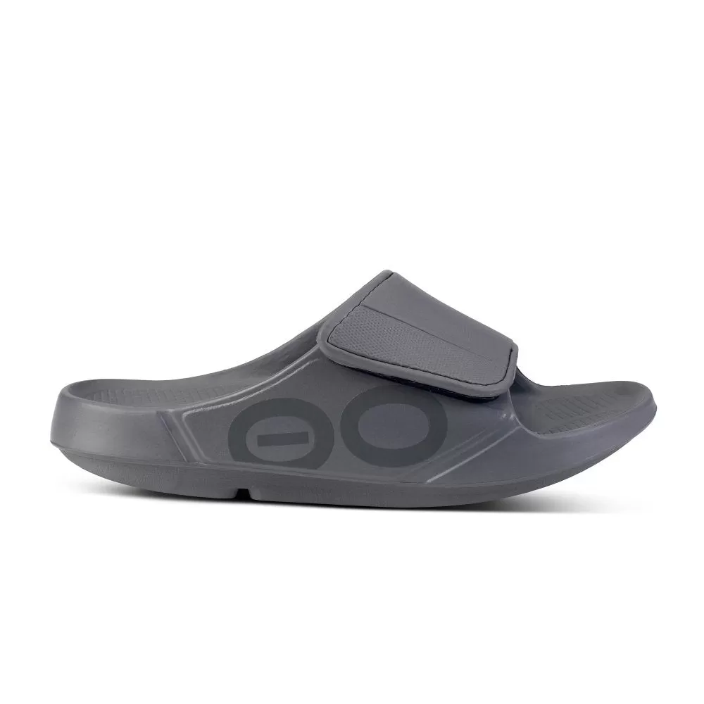 Oofos Ooahh Sport Flex Recovery Slide Sandal - Slate