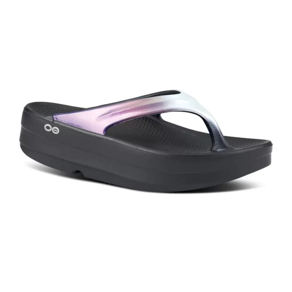 Oofos Women's Oomega Oolala Luxe Recovery Thong Sandal - Calypso