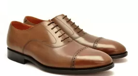 Oxford toecap brogue |  Brown  | Calf