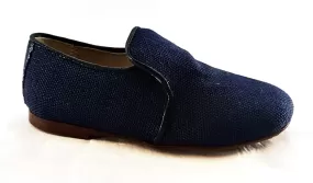 Papanatas Eli Blue Linen Smoking Loafer