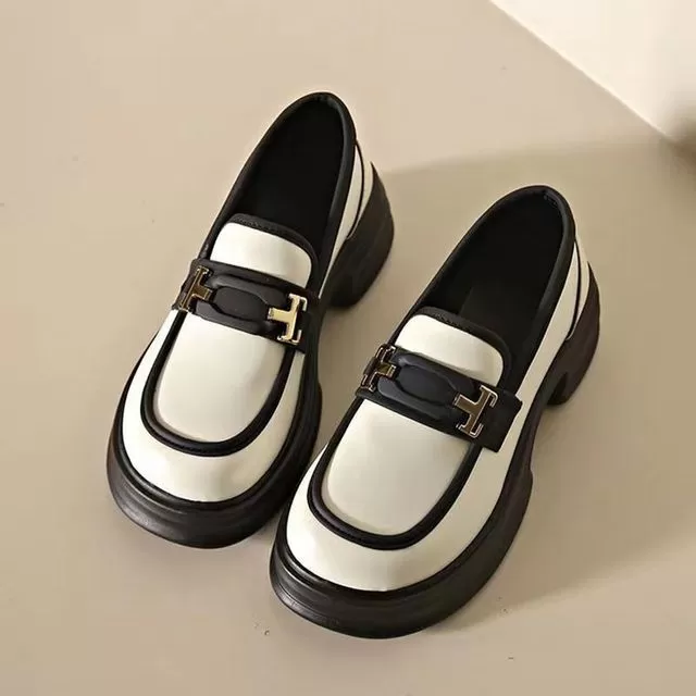 Platform Block Heel Loafers BL6