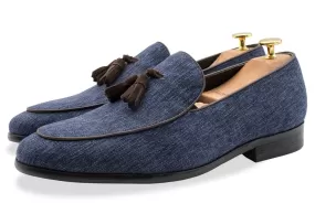 Rafael Denim Tassel Belgian Loafer