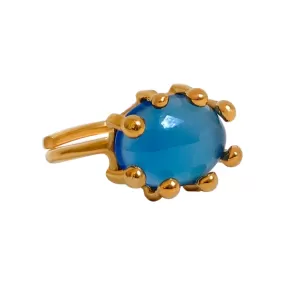 RING AUM BLUE AGATE