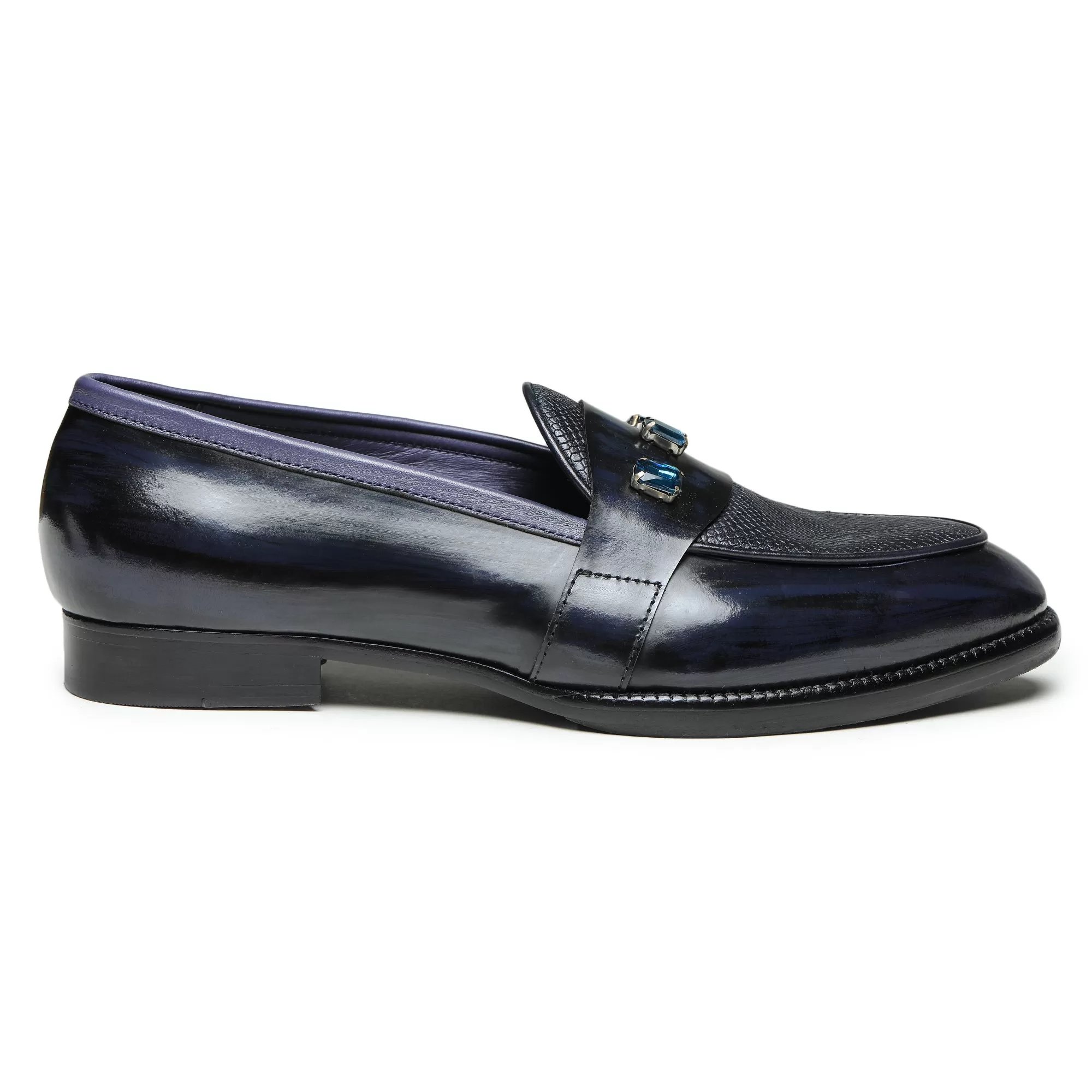 Saddle Loafers - Navy