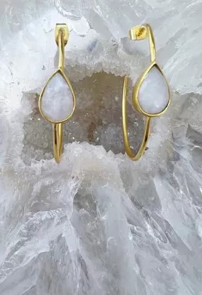 Sarabeth Earrings-Moonstone