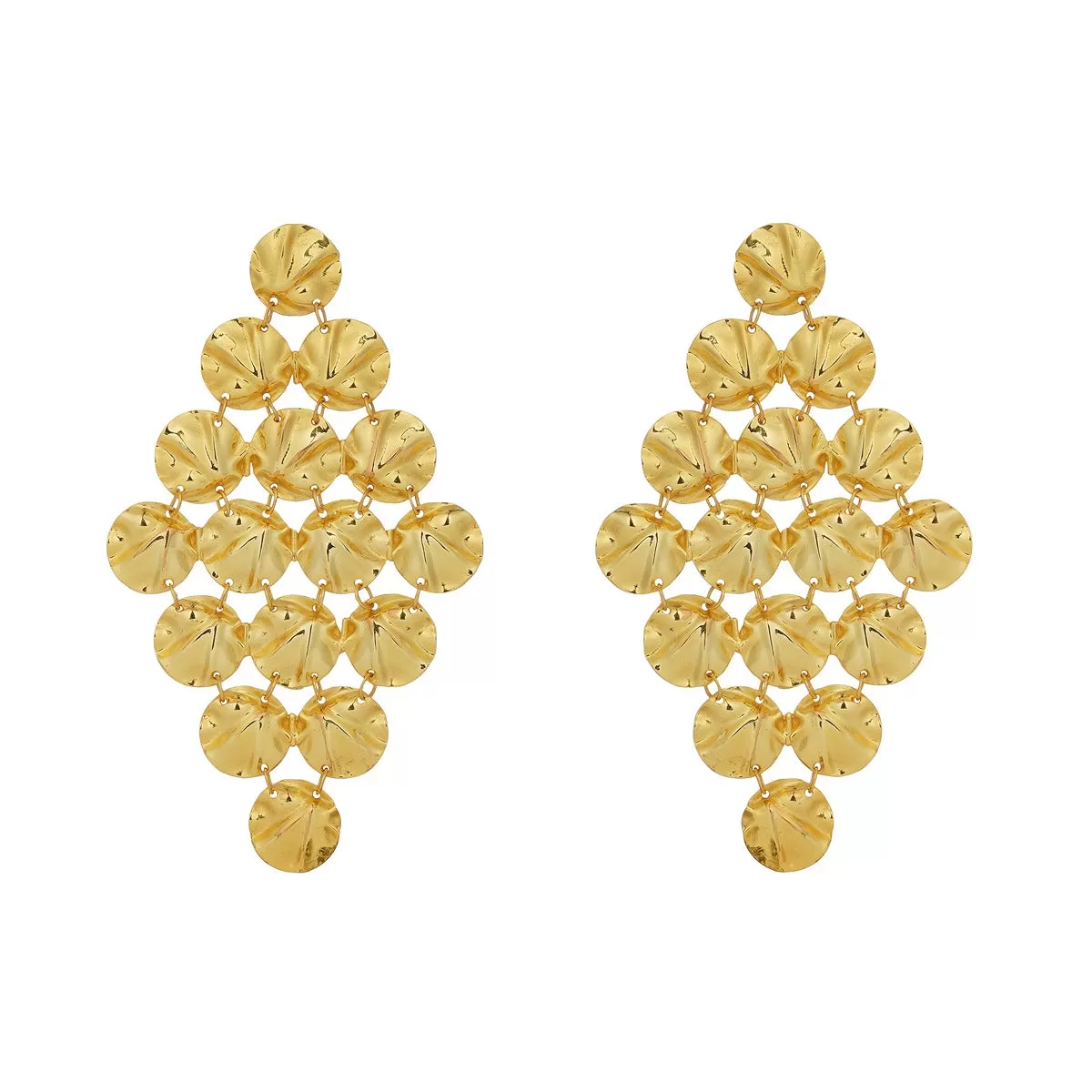 Shocking Gold Statement Earrings