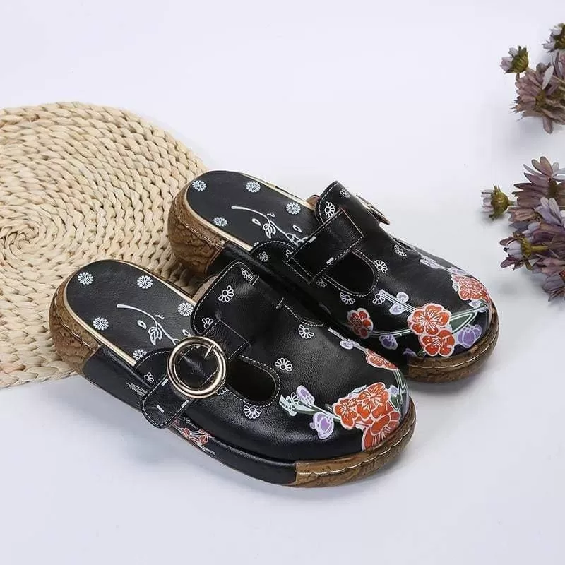 Soft Daily Print Platform Sandals