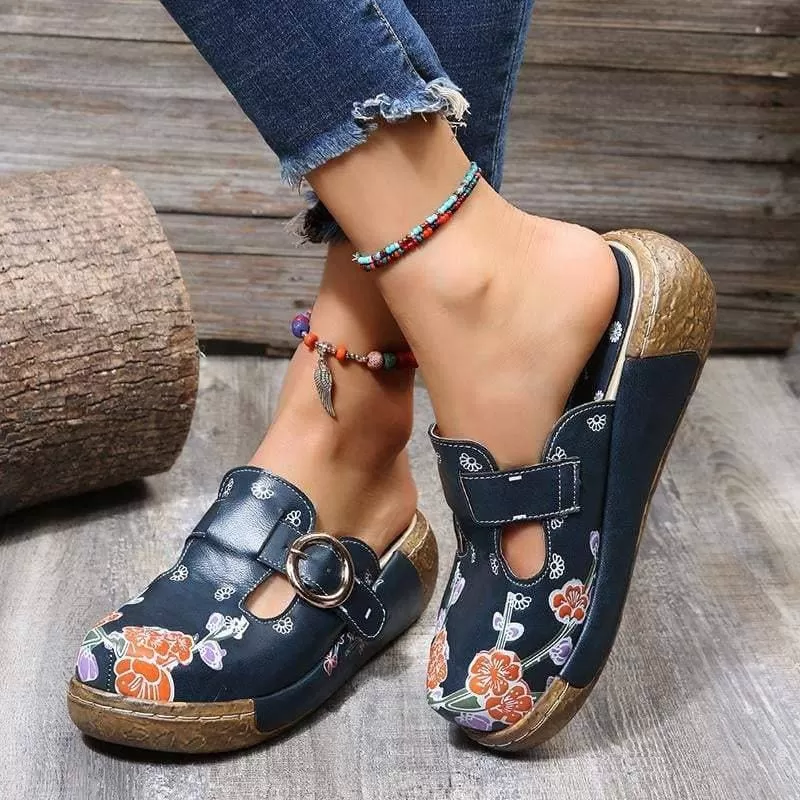 Soft Daily Print Platform Sandals