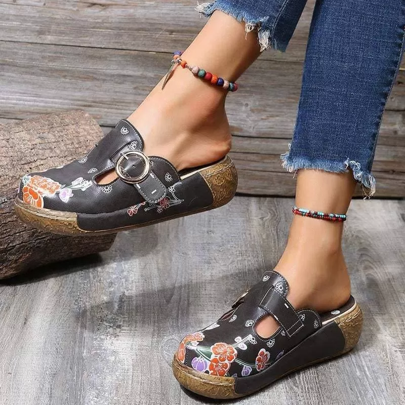 Soft Daily Print Platform Sandals