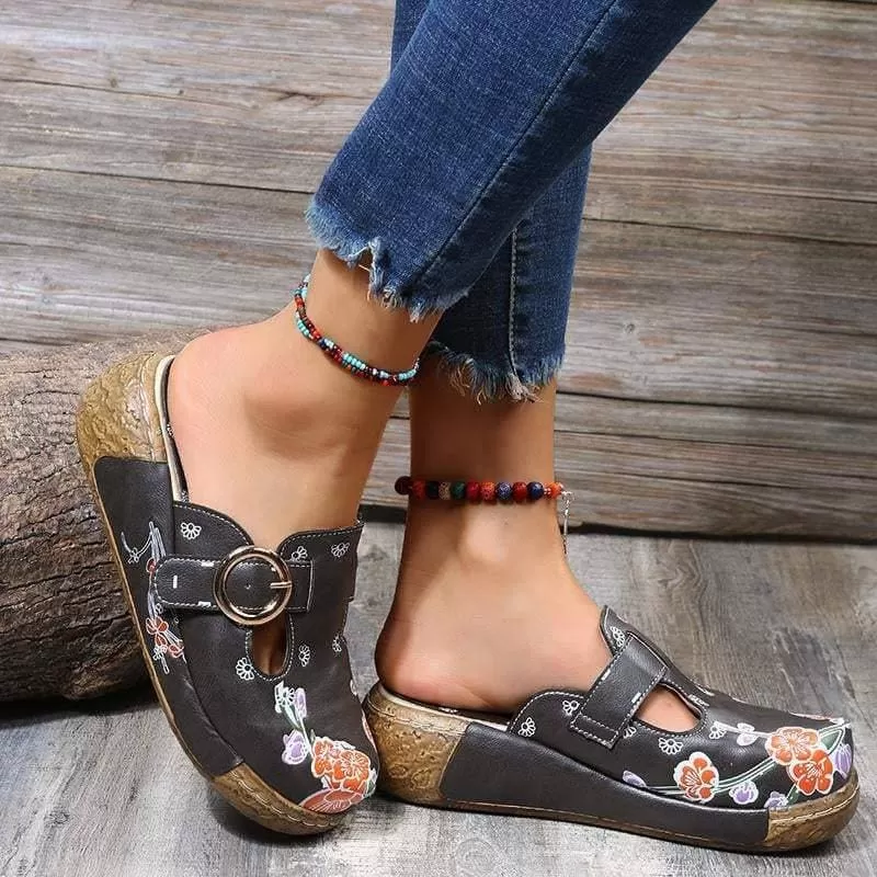 Soft Daily Print Platform Sandals