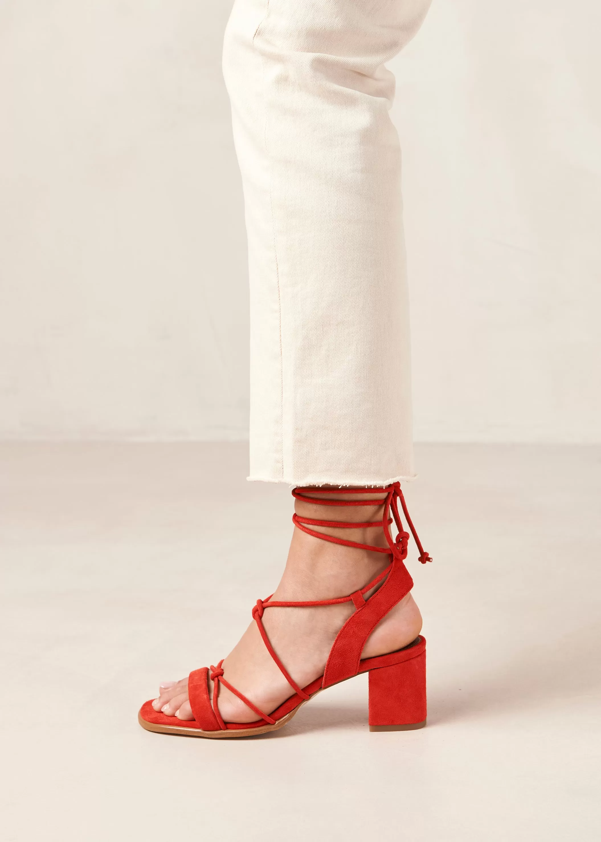 Sophie Orange Leather Sandals