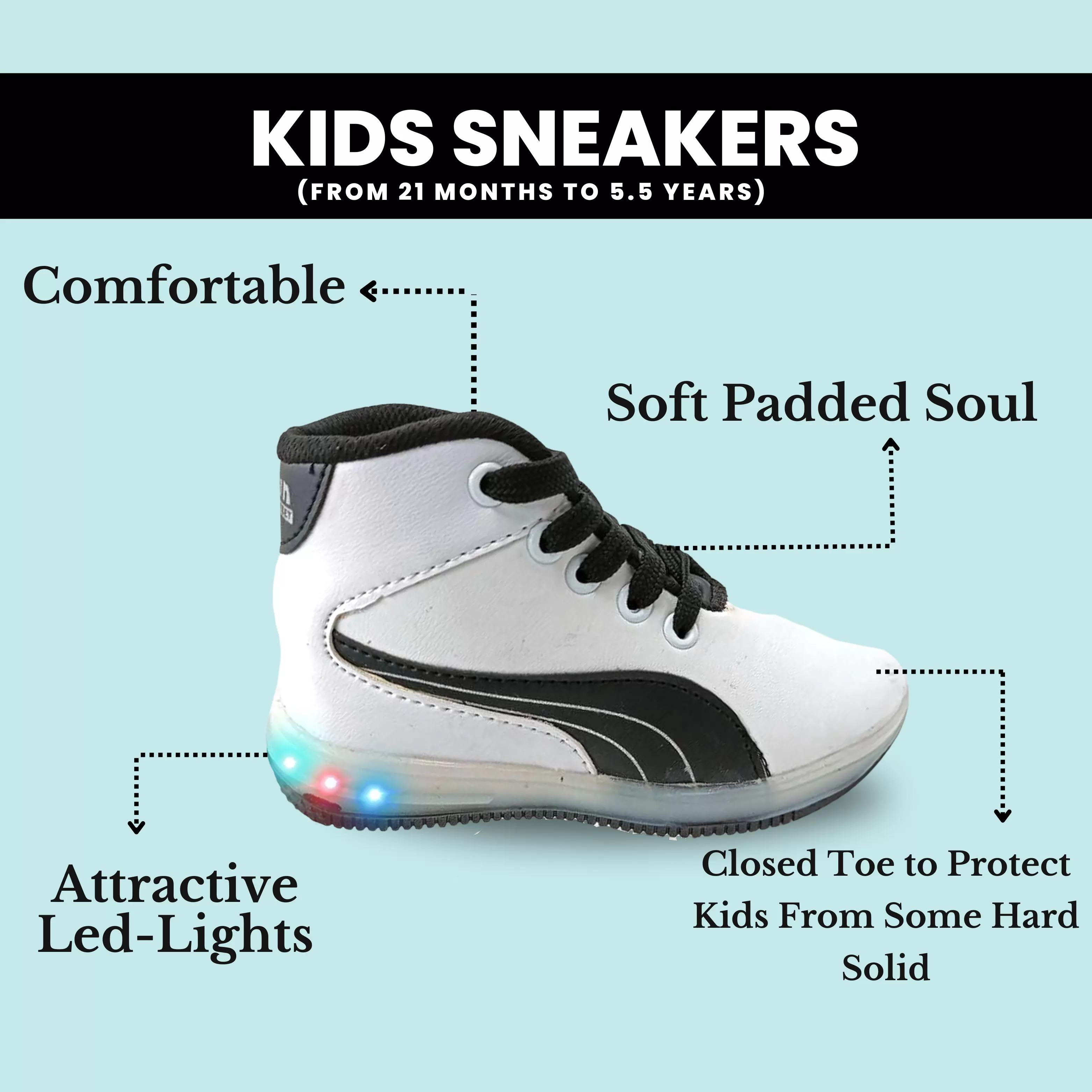 Sporty & Stylish Kids Lighting Sneakers