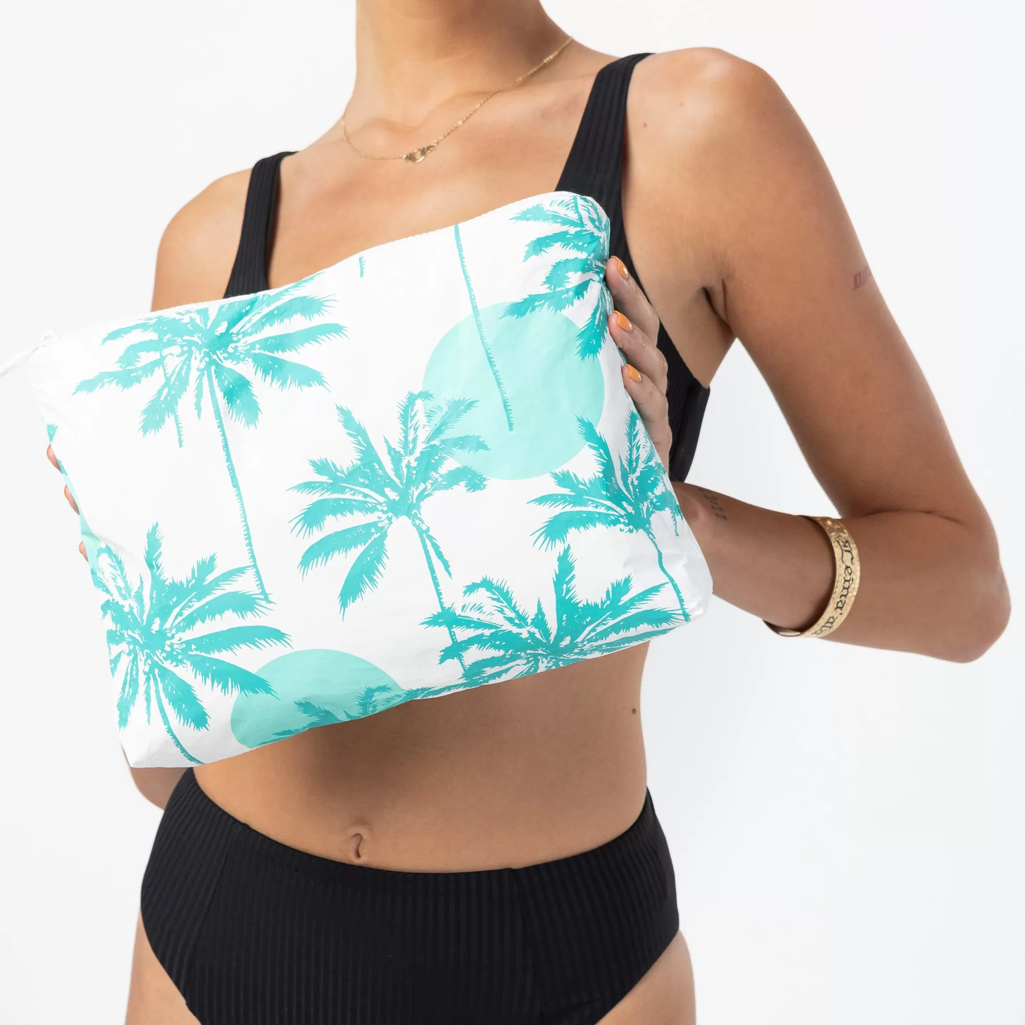 Sun Palm Mid Pouch / Pool