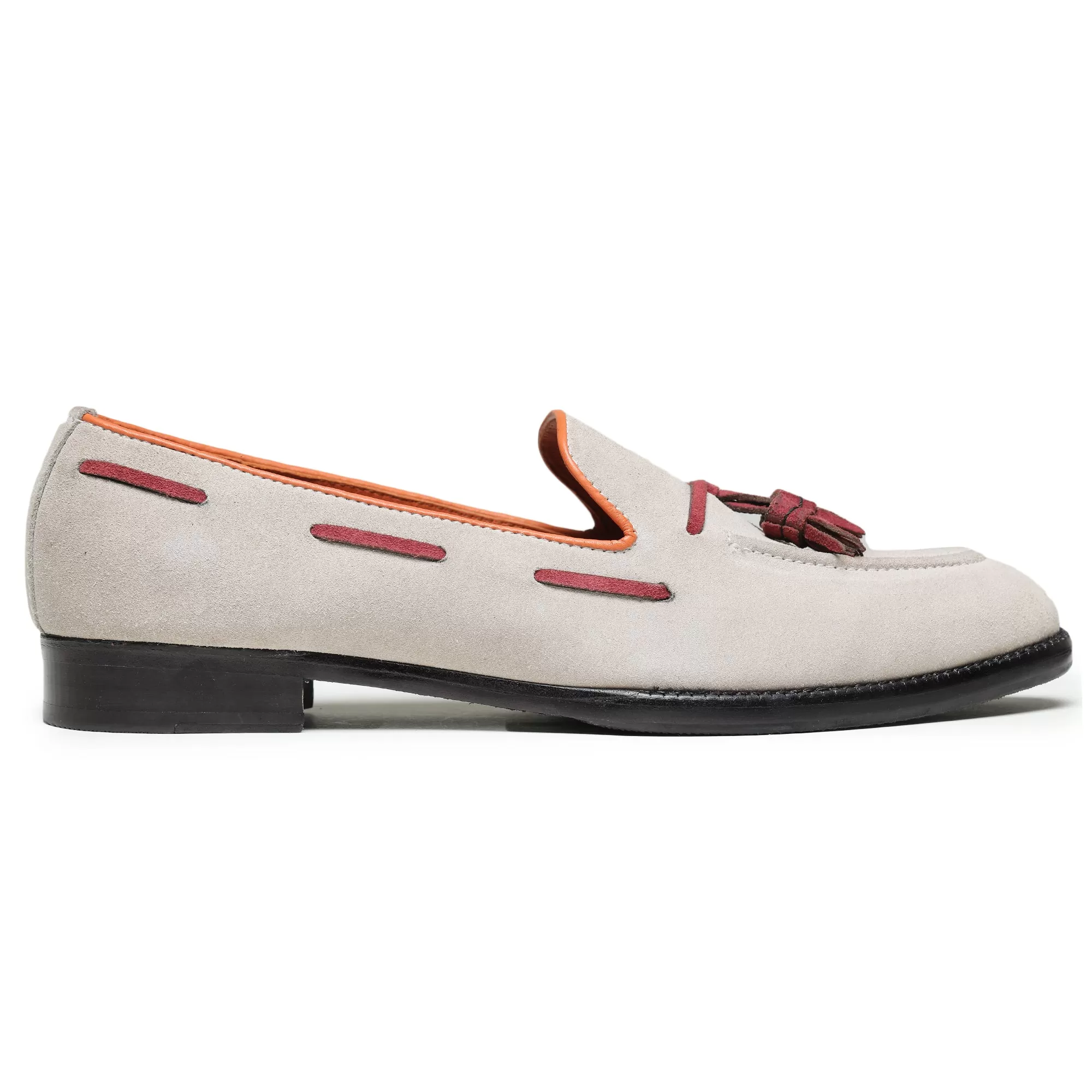 Tassel Loafers - Gray Suede