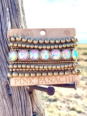 The Pink Panache Golden Stack Bracelet Set