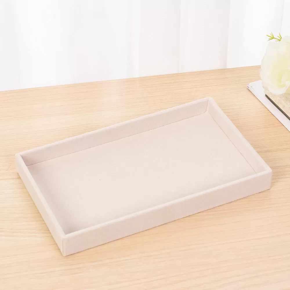 Vanilla Velvet Jewelry Tray Organizer