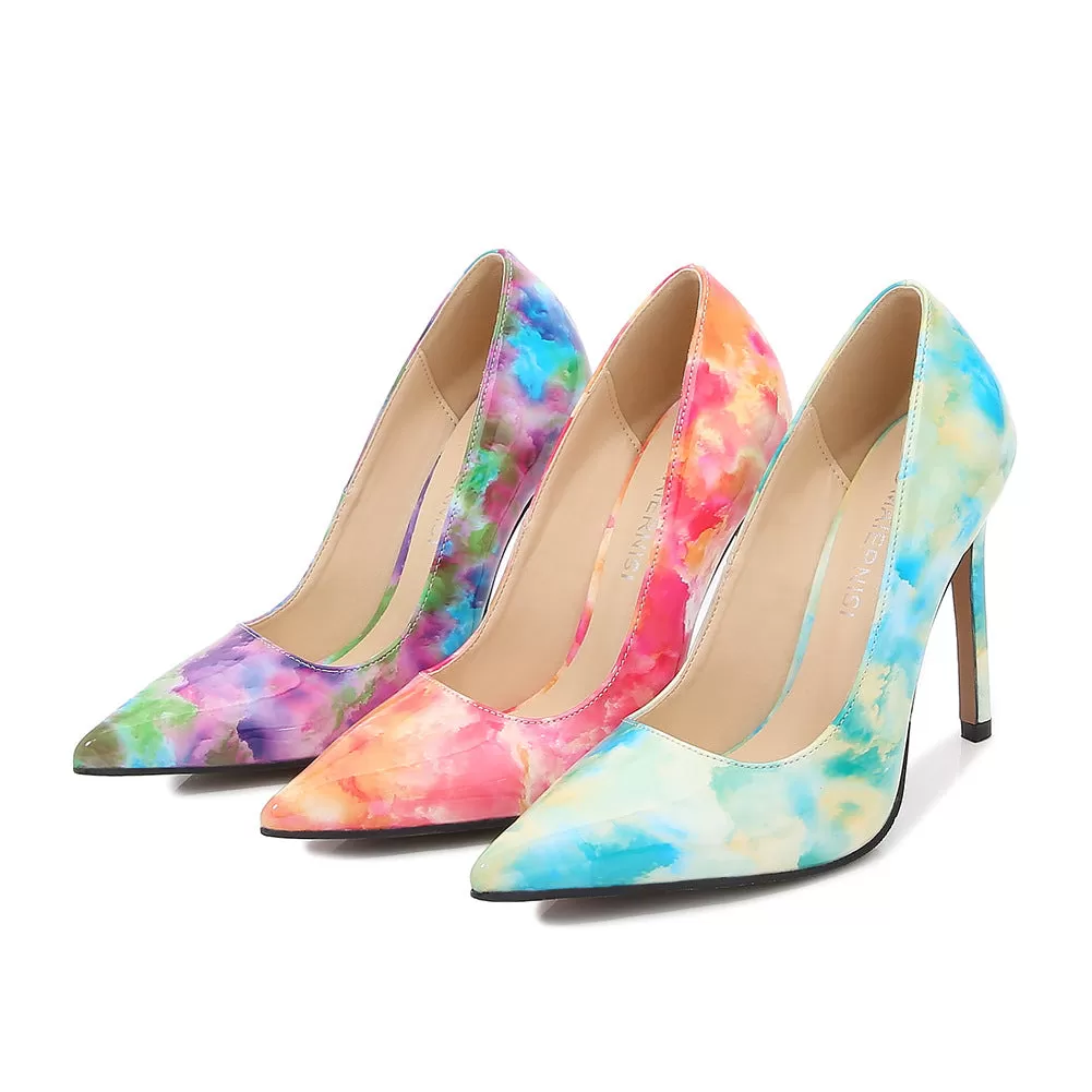 Women's Flora Pointed Toe Shallow Stiletto Heel Pumps