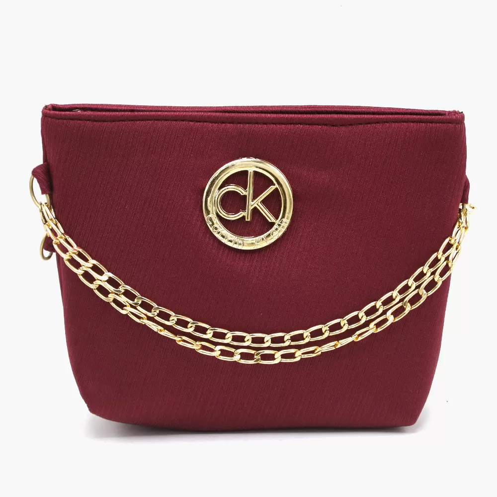 Women's Shoulder Bag - Maroon