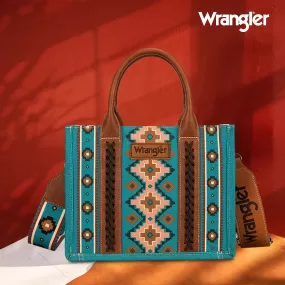 Wrangler Southwestern Canvas Tote | Turquoise - Large