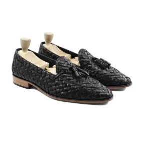 Zielona - Men's Black Woven Loafer